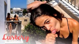 Spanyol amatőr balkonon kapja seggbe forrón