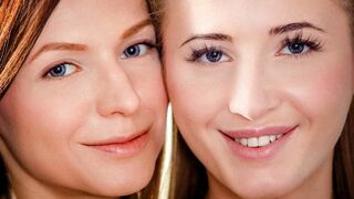 Forró leszbikus játék vörös hajú csábítással