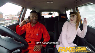 Autós suli tanárnő spriccel a nagy fekete faszra