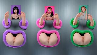 Három forró tini lyuk feltárása a fal mögött