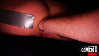 Keményen átdugott mocskos anál ribanc